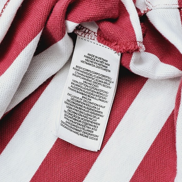 Polo Ralph Lauren Womens XL Mesh Mini Dress Red Striped Preppy Ivy Coastal - Picture 5 of 9